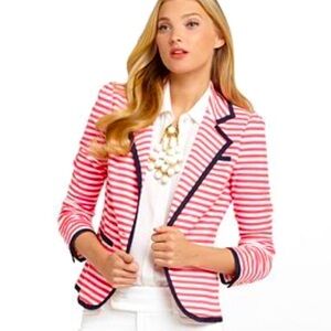 NWOT Lilly Pulitzer Malibu striped blazer jacket splash pink size small
